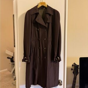 Vintage Gucci Brown Silk Trench Coat